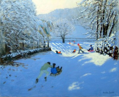 Pushing the Sledge, Youlgreave by Andrew Macara